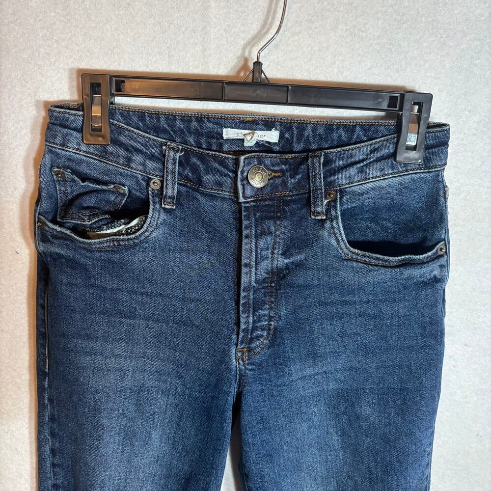 STS Blue Cameron Ultra High Waist Button Fly Straight Leg Jeans Distressed Sz 27 - Picture 2 of 10